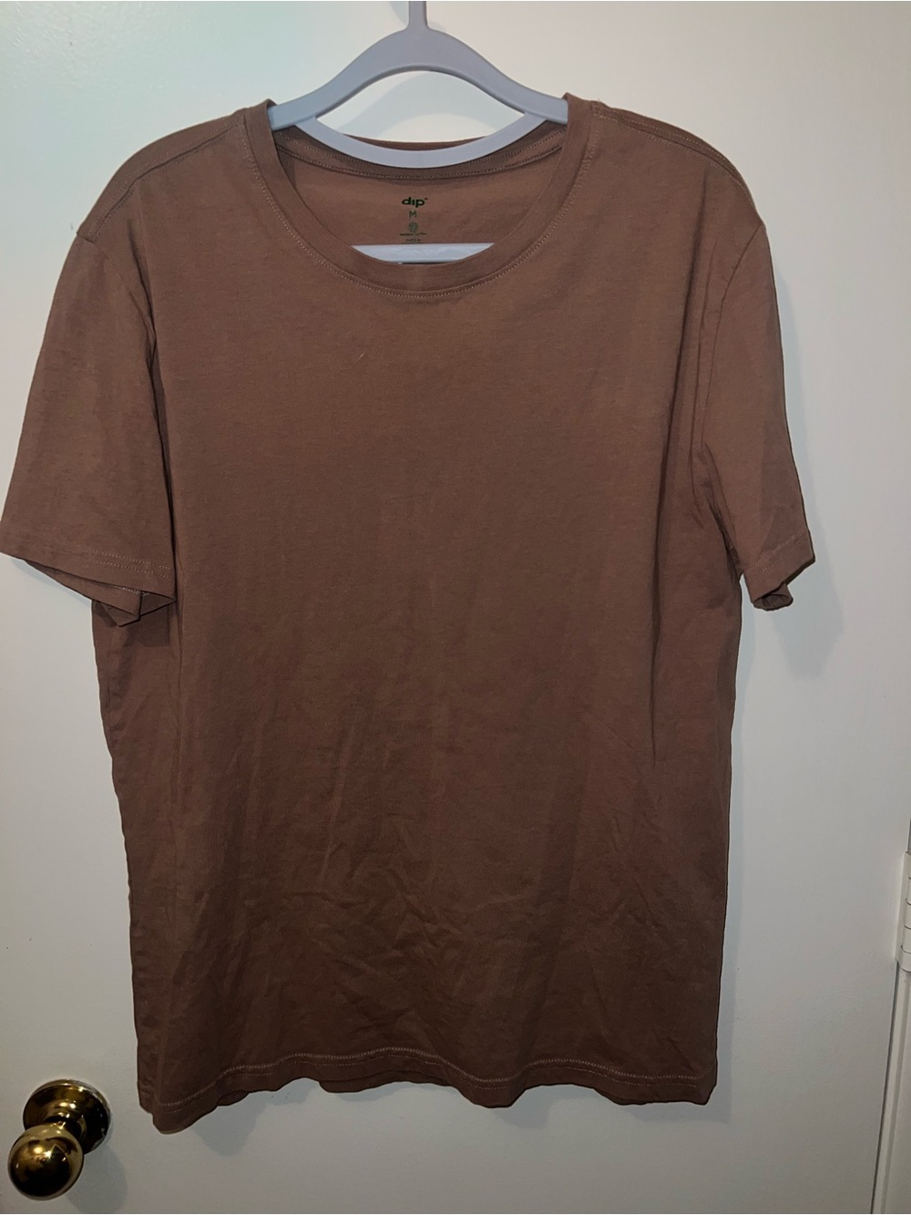 dip Men's Brown Short Sleeve Crew Neck Tee